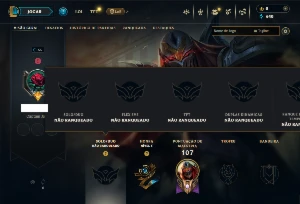 Conta Unranked com 50 campeões e 9 skins
