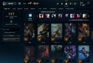Conta Unranked com 50 campeões e 9 skins - League of Legends LOL