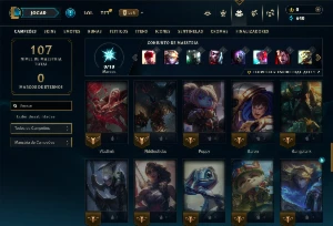 Conta Unranked com 50 campeões e 9 skins - League of Legends LOL