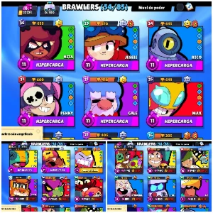 Conta Supercell top com 3 contas muito upadas - Brawl Stars