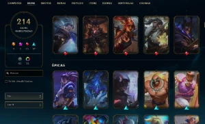 Conta Main Zed - Full Champ -214 Skins - 218 Icone - League of Legends LOL