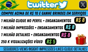 Twitter🎁, Gaste a partir de R$10 e leve brindes que você va - Redes Sociais