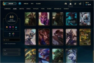 Conta ouro 2 com 72 champs e 40 skins - League of Legends LOL