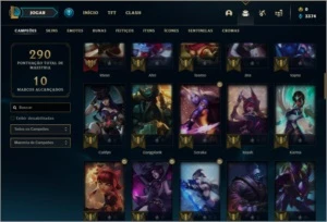 Conta ouro 2 com 72 champs e 40 skins - League of Legends LOL