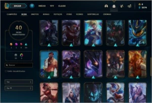 Conta ouro 2 com 72 champs e 40 skins - League of Legends LOL