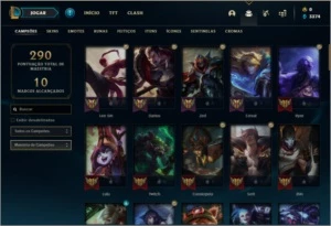 Conta ouro 2 com 72 champs e 40 skins - League of Legends LOL