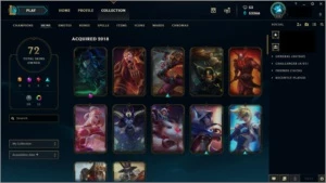 conta d1 todos champs 72 skins - League of Legends LOL