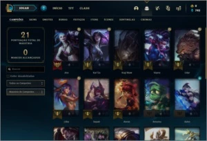 Conta DIAMANTE 4 sem email verificado com 24 champs e 1 skin - League of Legends LOL