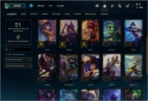 Conta DIAMANTE 4 sem email verificado com 24 champs e 1 skin - League of Legends LOL
