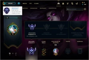 Conta DIAMANTE 4 sem email verificado com 24 champs e 1 skin - League of Legends LOL
