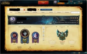 conta platina 5,season 3, faltando 8 champs, 4 rune pages - League of Legends LOL