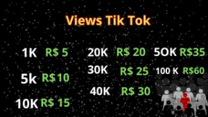 Pacote para views no tiktok-Promoção! - Redes Sociais