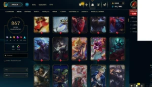850 SKINS+500 CROMAS+ 800 ICONES+500 EMOTES+TROCA DE NICK - League of Legends LOL