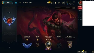 850 SKINS+500 CROMAS+ 800 ICONES+500 EMOTES+TROCA DE NICK - League of Legends LOL