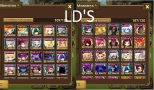 Acc - Yeonhong + Vanessa Varios Nat 4 Ld e Nat5 elementais. - Summoners War