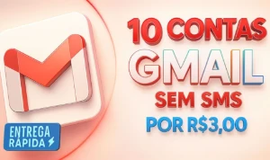 10x Contas Gmail Business Premium SEM SMS - Outros