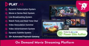PlayLab – Plataforma de streaming de filmes sob demanda PHP - Serviços Digitais