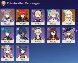 Conta Diluc + Keqing Ar34 com benção (26dias) - Genshin Impact