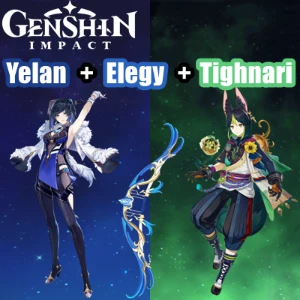 Conta Genshin Impact AR 7 com Yelan, Elegy e Tighnari