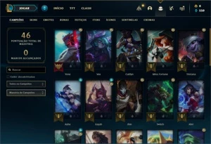 Conta Platina 4 com 33 Champs e 5 Skins +1 Fragmento - League of Legends LOL