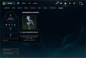 Conta Platina 4 com 33 Champs e 5 Skins +1 Fragmento - League of Legends LOL