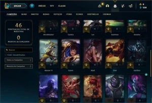 Conta Platina 4 com 33 Champs e 5 Skins +1 Fragmento - League of Legends LOL