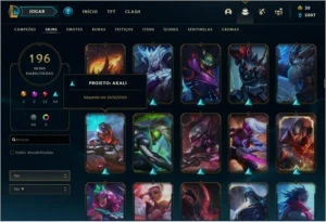 CONTA TODOS CAMPEOES E 300 SKINS ! - League of Legends LOL