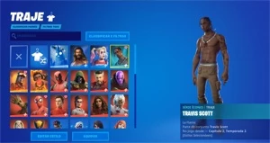 CONTA COM TRAVIS E 2.110 V-BUCKS - Fortnite