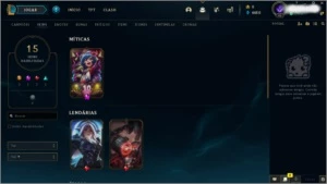 Conta League Of Legends 15 skins LOL