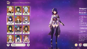 Conta com vários personagens 5 estrelas AR 54 - Genshin Impact