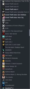 Conta Steam com 400 principais jogos e 8 anos