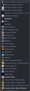 Conta Steam com 400 principais jogos e 8 anos