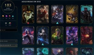 Conta League of Legends, lvl 548 - 163 Skins LOL