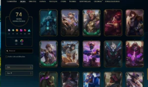 CONTA LOL DIAMANTE 4 + 75 SKINS (4 míticas, 11 lendarias) - League of Legends