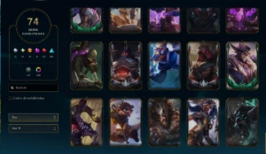 CONTA LOL DIAMANTE 4 + 75 SKINS (4 míticas, 11 lendarias) - League of Legends