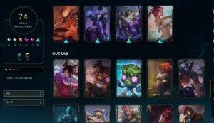 CONTA LOL DIAMANTE 4 + 75 SKINS (4 míticas, 11 lendarias) - League of Legends
