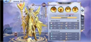 Conta lvl 58 servidor a1 pegasus CR Hades completo - Saint Seiya Awakening SSA