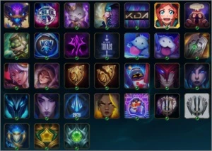 continha lol G1 TROFEU CLASH T1 ,E varias skinzinha - League of Legends