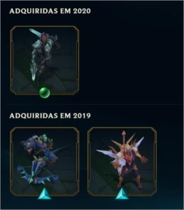 continha lol G1 TROFEU CLASH T1 ,E varias skinzinha - League of Legends
