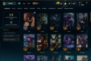 Platina 2 com 55 Champs e 12 Skins - League of Legends LOL