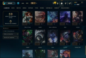 Platina 2 com 55 Champs e 12 Skins - League of Legends LOL