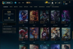 Platina 2 com 55 Champs e 12 Skins - League of Legends LOL