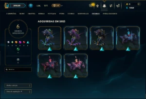 Platina 2 com 55 Champs e 12 Skins - League of Legends LOL