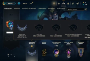 Prata 4 com 45 Champs e 18 Skins + 1 Fragmento - League of Legends LOL
