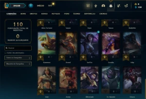 Prata 4 com 45 Champs e 18 Skins + 1 Fragmento - League of Legends LOL