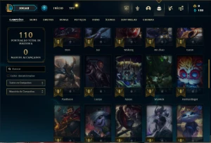 Prata 4 com 45 Champs e 18 Skins + 1 Fragmento - League of Legends LOL