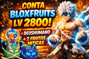 Conta Bloxfruits Lv 2800 + Deushumano + 2 Frutos Miticas - Roblox