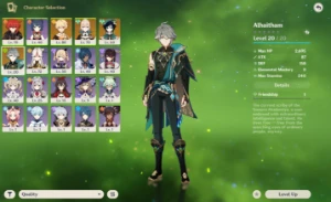 Barata✨Alhaitham+Falcão Venti Diluc C1 Jean+Espada Celestial - Genshin Impact