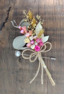 Lapela Floral para noivo - Artesanato e Personalizados