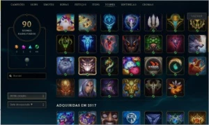 Conta lol diamante 5 com 54 skins - League of Legends
